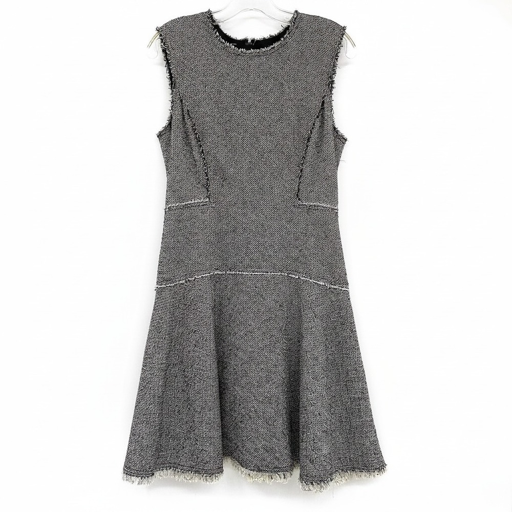 Rebecca Taylor Black White Tweed Mini Dress | Women’s Regular 8